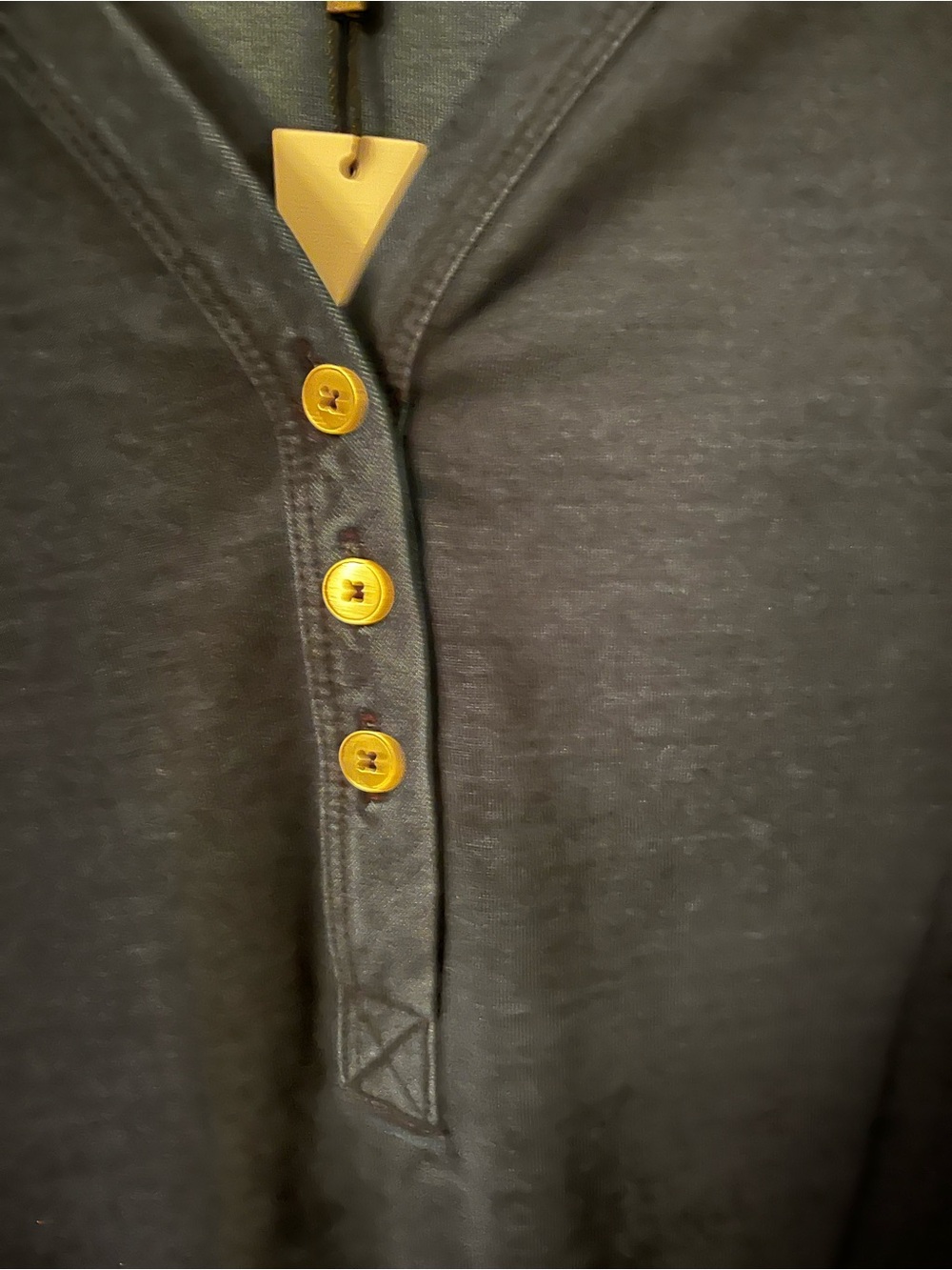 Navy Short Sleeve Henley Top - Picture 2 of 4